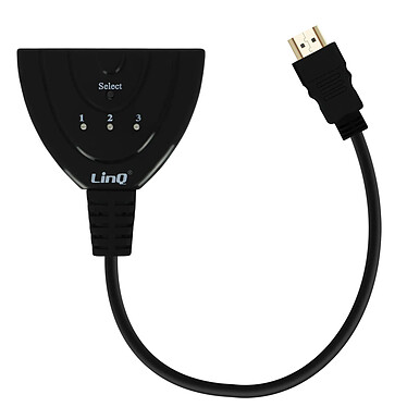 LinQ Adaptateur multiports HDMI Mâle vers 3x ports HDMI Femelle  Full HD Noir