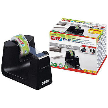 Avis TESA Dérouleur tesafilm® Easy Cut SMART + 1 rouleau eco & clear 10m x 15mm noir