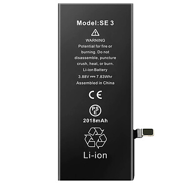 Clappio Batterie interne pour iPhone SE 2022 Capacité 2018mAh Parfaitement Compatible