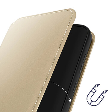 Avis Avizar Étui pour Samsung Galaxy S24 Plus Clapet Double Poche Fonction Support Dorée