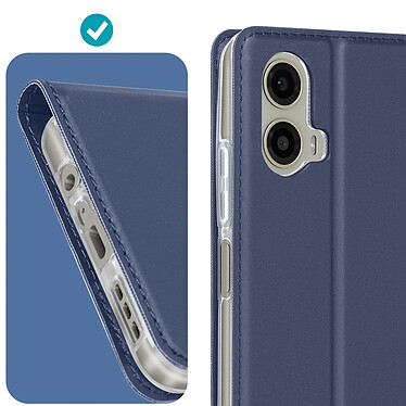 Dux Ducis Étui pour Motorola Moto G34 Clapet Porte-carte Support Vidéo Bleu Nuit pas cher