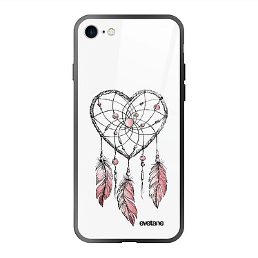 Evetane Coque iPhone 7/8/ iPhone SE 2020/ 2022 Coque Soft Touch Glossy Attrape coeur Design