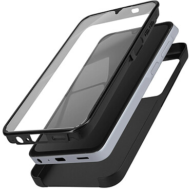 Avizar Coque Intégrale pour Samsung A15 Rigide et Avant Souple Tactile Noir