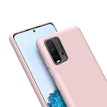 Acheter Evetane Coque Xiaomi Redmi 9T Silicone liquide Rose Housse Anti-Chocs Souple Toucher Doux