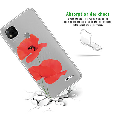 Avis Evetane Coque Xiaomi Redmi 9C 360 intégrale transparente Motif Coquelicot Tendance