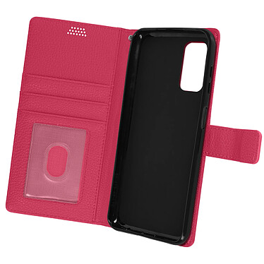 Avizar Housse pour Samsung Galaxy A13 4G Aspect Grainé Clapet Portefeuille Stand Vidéo  rose