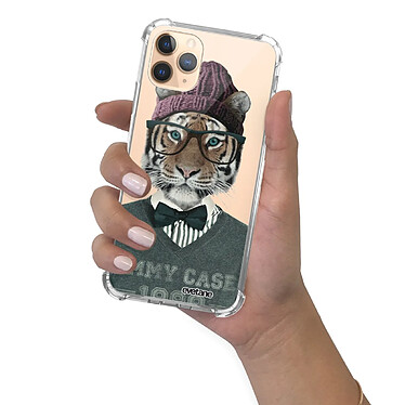 Evetane Coque iPhone 11 Pro anti-choc souple angles renforcés transparente Motif Tigre Fashion pas cher