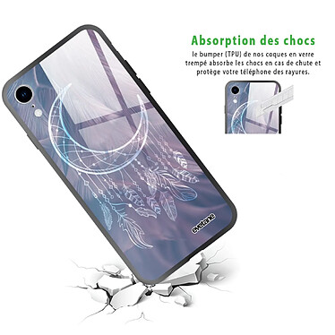 Avis Evetane Coque en verre trempé iPhone Xr Lune Attrape Rêve