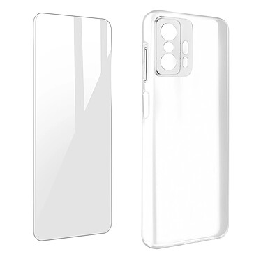 Avizar Coque Xiaomi Mi 11T et 11T Pro Souple Film Verre Trempé 9H Transparent