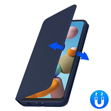 Avizar Housse Samsung Galaxy A21s Étui Folio Portefeuille Fonction Support Bleu nuit pas cher