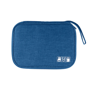 Avizar Pochette Rangement Accessoires Câble, Chargeur, Clé USB, Carte mémoire bleu