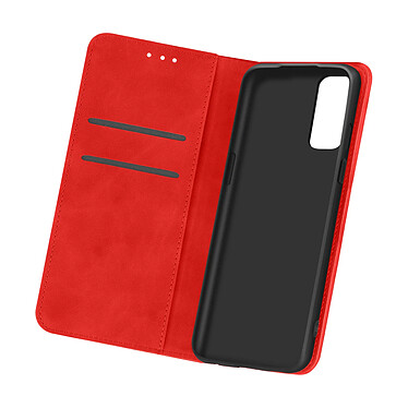 Avizar Housse OnePlus 9 Folio Vintage Porte-carte Fonction Support Rouge