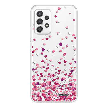 Evetane Coque Samsung Galaxy A72 360 intégrale transparente Motif Confettis De Coeur Tendance