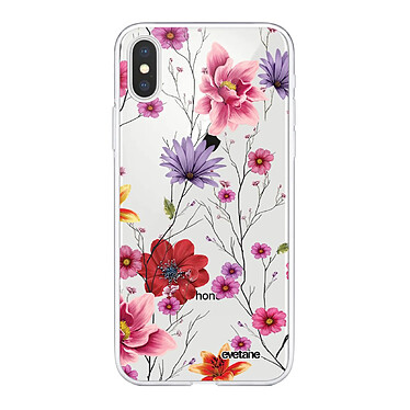 Evetane Coque iPhone X/Xs 360 intégrale Fleurs Multicolores Tendance