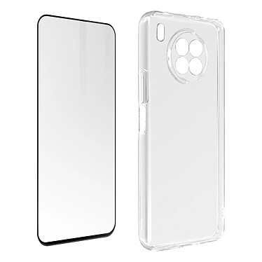 Avizar Coque Honor 50 Lite, Huawei nova 8i Silicone Souple Verre Trempé 9H Transparent