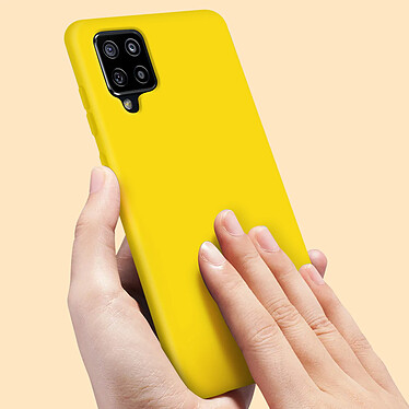 Avizar Coque Samsung Galaxy A42 5G Silicone Gel Souple Finition Soft Touch Jaune pas cher