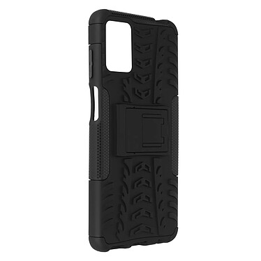 Avizar Coque pour Motorola Moto E22 et E22i Bi-matière Antichoc avec Béquille Support  Noir