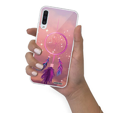 Evetane Coque Samsung Galaxy A50 360 intégrale transparente Motif Attrape rêve rose Tendance pas cher