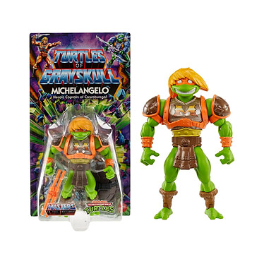 MOTU x TMNT: Turtles of Grayskull - Figurine Michelangelo 14 cm pas cher