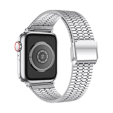 Avizar Bracelet pour Apple Watch 41mm et 40mm et 38 mm Maillons Carré Acier Inoxydable  Argent