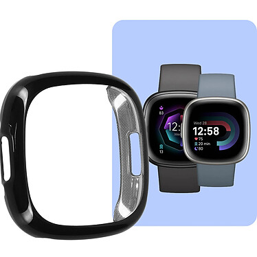 Acheter Avizar Coque Noire avec Protection Écran  pour Fitbit Versa 4 et Fitbit Sense 2