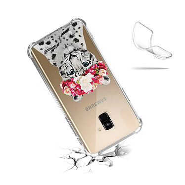 Acheter Evetane Coque Samsung Galaxy A8 2018 anti-choc souple angles renforcés transparente Motif Leopard Couronne