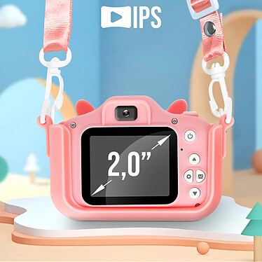 Avizar Appareil Photo Numérique pour Enfant Design Lapin Résolution 1080p Rose pas cher