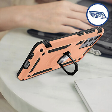 Avis Avizar Coque Samsung Galaxy S21 Ultra Antichoc Bi-matière Bague Support Vidéo rose gold