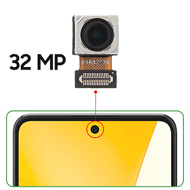 Avis Clappio Caméra Avant pour Xiaomi 12 Lite Capteur Selfie 32MP Noir