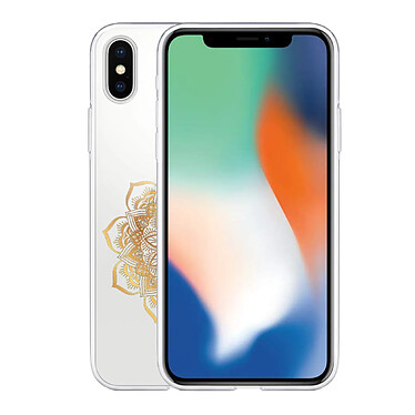 Avis LaCoqueFrançaise Coque iPhone Xs Max silicone transparente Motif Mandala Or ultra resistant