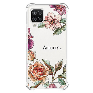 LaCoqueFrançaise Coque Samsung Galaxy A12 Silicone antichocs Solides coins renforcés  transparente Motif Amour en fleurs