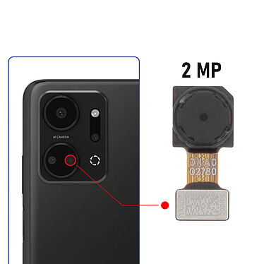 Avis Relife Caméra Arrière Objectif Macro 2MP pour Honor X7a Noir