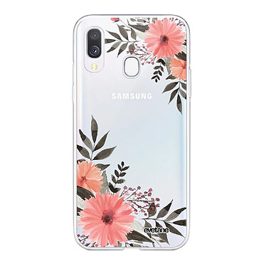 Evetane Coque Samsung Galaxy A40 360 intégrale transparente Motif Fleurs roses Tendance