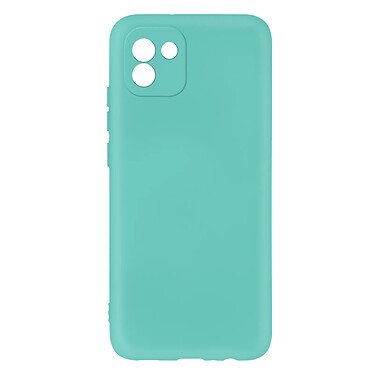 Avizar Coque pour Samsung Galaxy A03 Silicone Semi-rigide Finition Soft-touch Fine turquoise