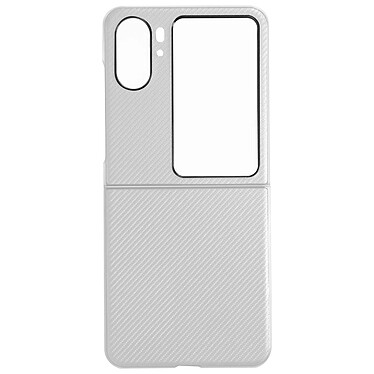 Avizar Coque pour Oppo Find N2 Flip Style carbone Conception 2 parties  transparent