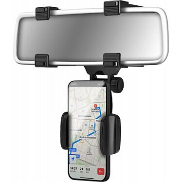 BigBen Connected Support Voiture pour Smartphone Ajustable sur Rétroviseur Rotatif à 360° Noir