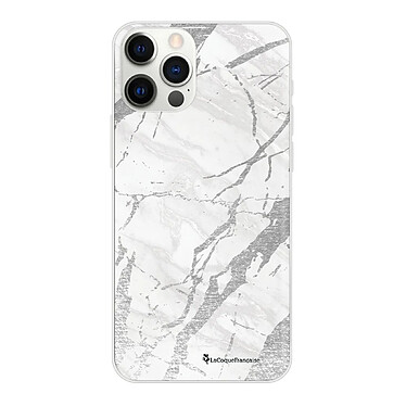 LaCoqueFrançaise Coque iPhone 12/12 Pro 360 intégrale transparente Motif Marbre gris Tendance