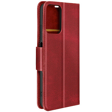 Avizar Étui pour Motorola Moto G24, G04 et G04s Portefeuille Support Dragonne Rouge