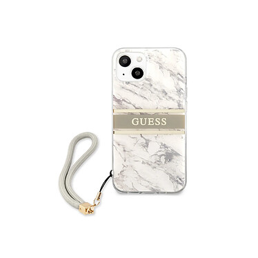 Guess Coque pour Apple iPhone 13 Mini Marble Strap Gris