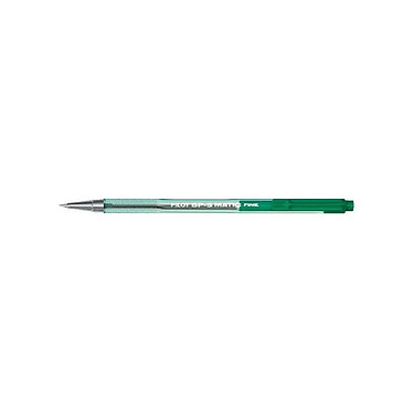 PILOT Stylo à bille rétractable BPS-Matic Pointe Fine Vert x 12