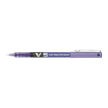 PILOT Stylo roller Hi-Tecpoint V5 Encre liquide Pointe Fine Violet x 12