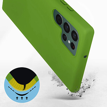 Avis Avizar Coque Samsung Galaxy S22 Ultra Silicone Semi-rigide Finition Soft-touch Vert