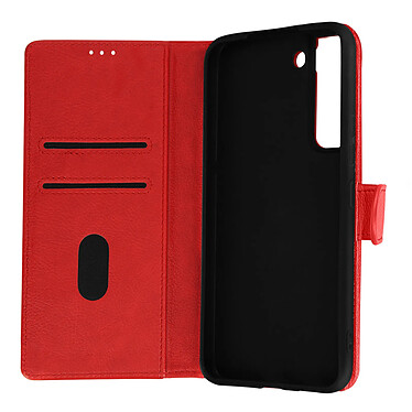 Avizar Housse Samsung Galaxy S22 Plus Clapet Portefeuille Fonction Support rouge