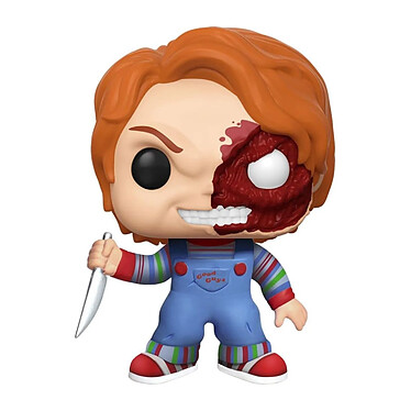 Chucky Jeu d'enfant - Figurine POP!  (Exc) Chucky Half (BD) 9 cm