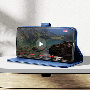 Acheter Avizar Housse pour Honor Magic 6 Lite 5G Portefeuille Clapet Stand Vidéo Bleu Pâle