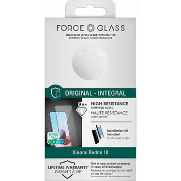 Force Glass Protection d'écran pour Redmi 10 en verre trempé 2.5D Original Transparent pas cher