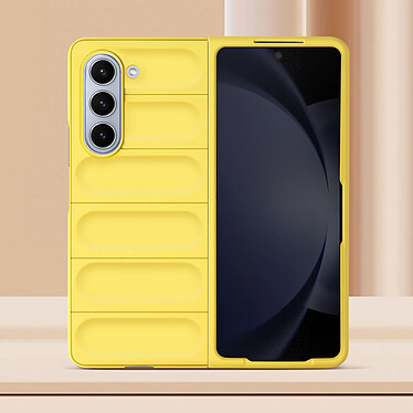 Avizar Coque pour Samsung Galaxy Z Fold 5 Silicone Gel Souple et Robuste  Jaune pas cher