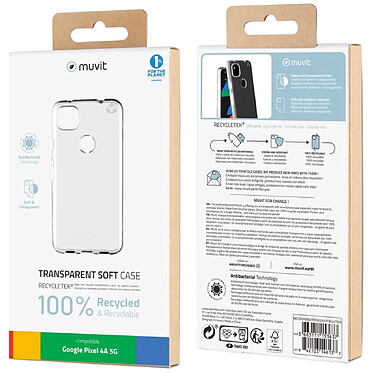 Acheter Muvit Coque pour Google Pixel 4A RECYCLETEK Souple Transparent