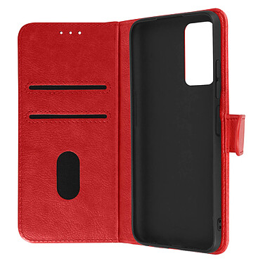 Avizar Housse pour Xiaomi Redmi Note 11 Pro 5G Portefeuille Fonction Support rouge