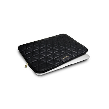 Avis Guess Housse pour Ordinateur Portable 13 Pouces Quilted avec Poche Arrière Zippée Noir